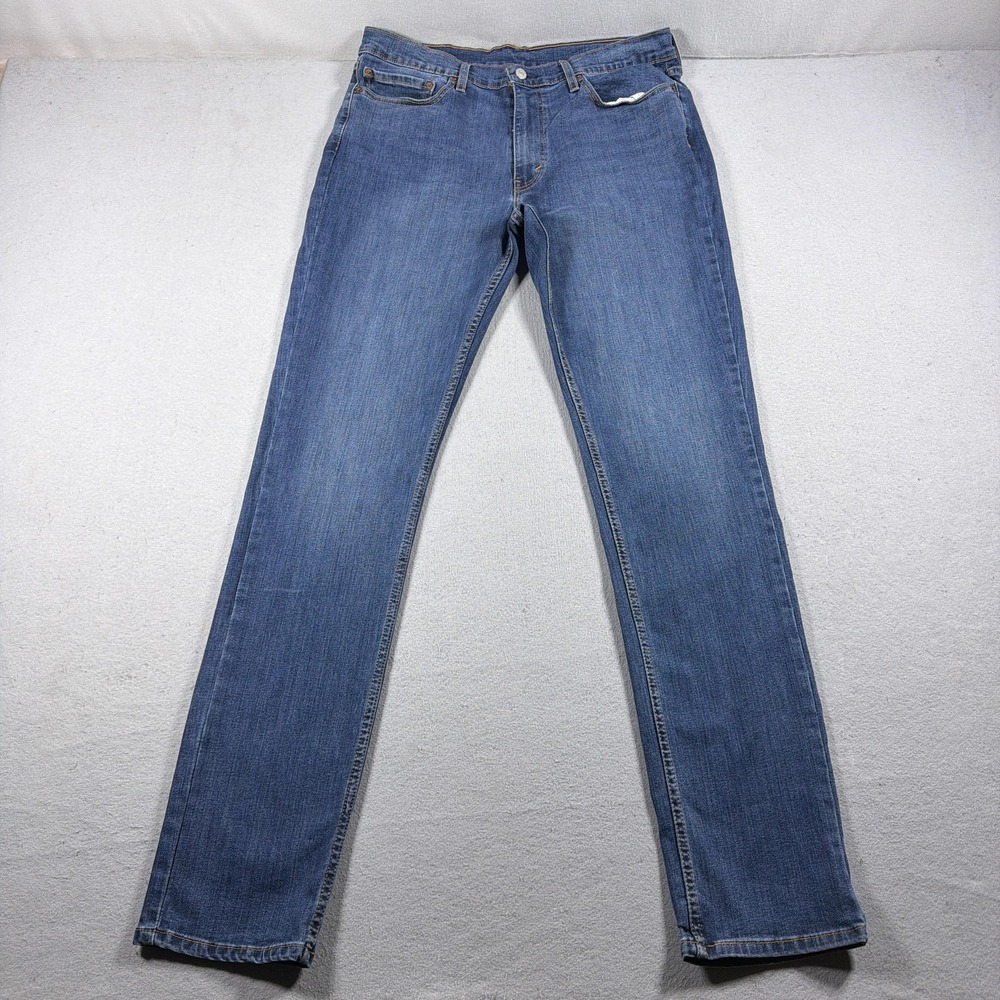 Levis 511 Jeans Mens 36x36 Blue Medium Wash Slim Fit Stretch Denim Pants Casual
